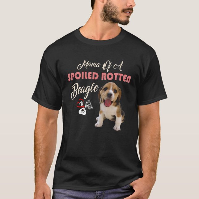 T-shirt Maman D'Un Chien Beagle Tourné En Spots (Devant)
