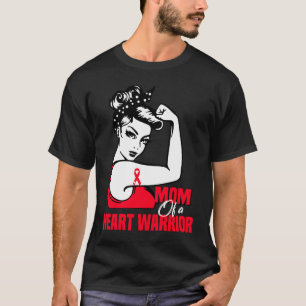 T-shirt Maman D'Un Guerrier Du Coeur CHD Février Maladie C