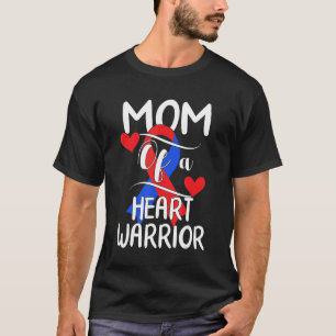 T-shirt Maman D'Un Guerrier Du Coeur Mois De Sensibilisati