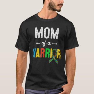 T-shirt Maman D'Un Guerrier Famille Maman Sensibilisation 