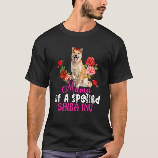 T-shirt Maman D'Une Cravate Shiba Inu Cute Shiba Inu Bow G (Devant)