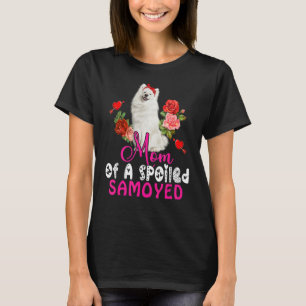 T-shirt Maman D'Une Mignonne Mignonne Samoyed Cravate De B