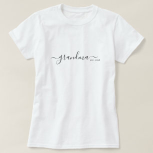 T-shirt Maman Écrite Moderne Établie Grand-mère