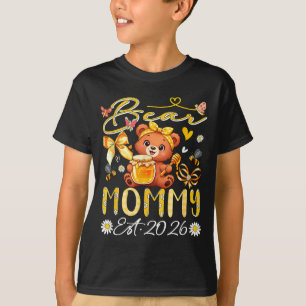 T-shirt Maman Est 2026 Nœud Papillon Floral Fête Des Mères