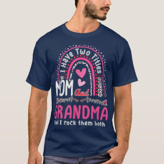 T-shirt Maman Et Grand-Mère Je Les Roche Tous Les Deux Leo