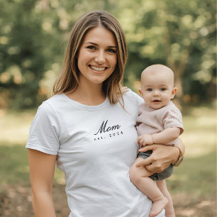 T-shirt maman établi en noir