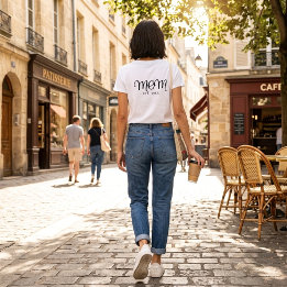 T-shirt Maman établie Nouveau Cadeau de maman Écriture noi