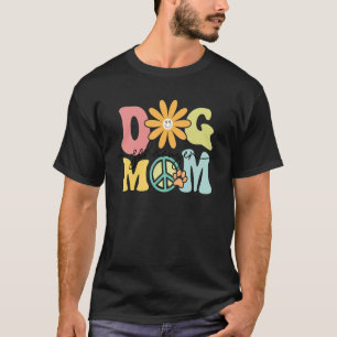 T-shirt Maman femme chien schnauzer groovy animal de compa
