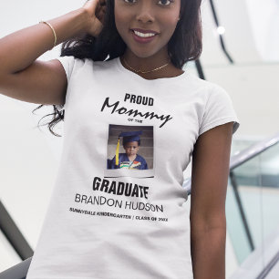 T-shirt Maman fière de la diplômée personnalisée Photo