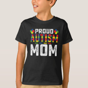 T-shirt Maman fière de l'autisme Sensibilisation Famille a