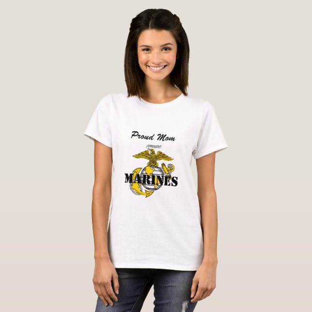 T-SHIRT MAMAN FIÈRE DE MARINES (Devant entier)