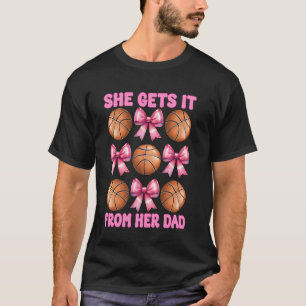 T-shirt Maman Fille de Basketball Mama Coquette Elle Tiens