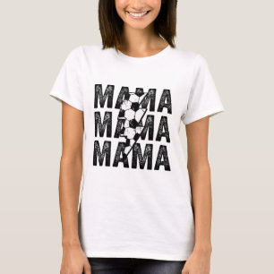 T-shirt Maman foot éclair en détresse 