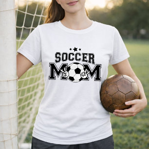 T-shirt Maman Footballeuse de l'Université avec Ballon