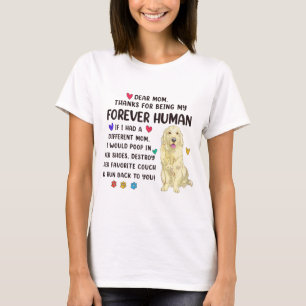 T-shirt Maman Forever Creme humaine Golden Retriever Mères