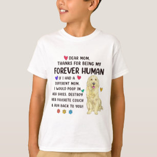 T-shirt Maman Forever Creme humaine Golden Retriever Mères