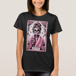 T-shirt Maman Funny Tarot Card Femme Skeleton Mother Sku
