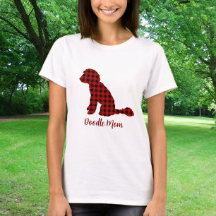 T-shirt Maman Labradoodle Doodle à carreaux plaid Buffalo