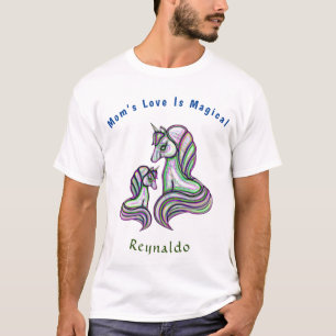 T-shirt Maman L'Amour Est Magique Unicorne Personnaliser