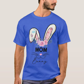 T-shirt Maman Lapin Oeufs de Pâques Joyeux Femmes de Pâque