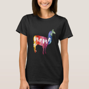 T-shirt Maman Llama. Art d'aquarelle