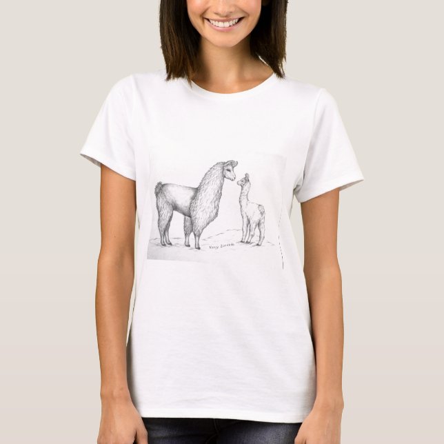T-shirt Maman Llama et Cria (Devant)