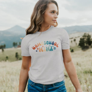 T-shirt Maman maman de l'école familiale Retro