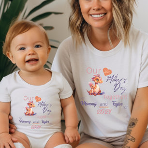 T-shirt Maman Matching Dinosaur Our FirstMother's dayToget