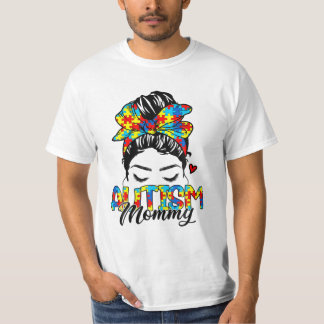 T-shirt Maman Messy Bun Autisme