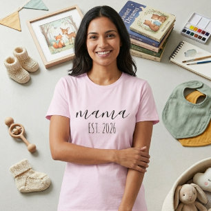 T-shirt Maman Minimaliste Lilas Conception Année Est