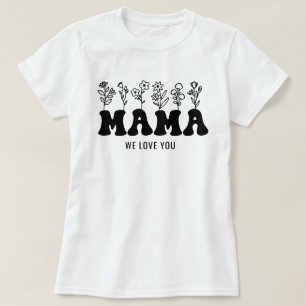 T-shirt Maman Nous t'aimons Fête des mères personnalisées