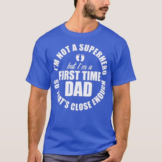 T-shirt Maman Nouveau Papa pour la première fois d'être hé (Devant)