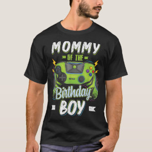 T-shirt Maman of the Birthday Boy Matching famille Vidéo G