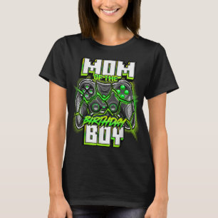 T-shirt Maman of the Birthday Boy Matching Family Vidéo Je