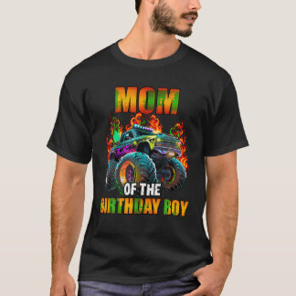 T-shirt Maman of the Birthday Boy Monster Truck Birthday P