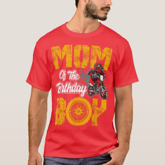 T-shirt Maman of the Birthday Boy Tee Dirt Vélo Anniversai