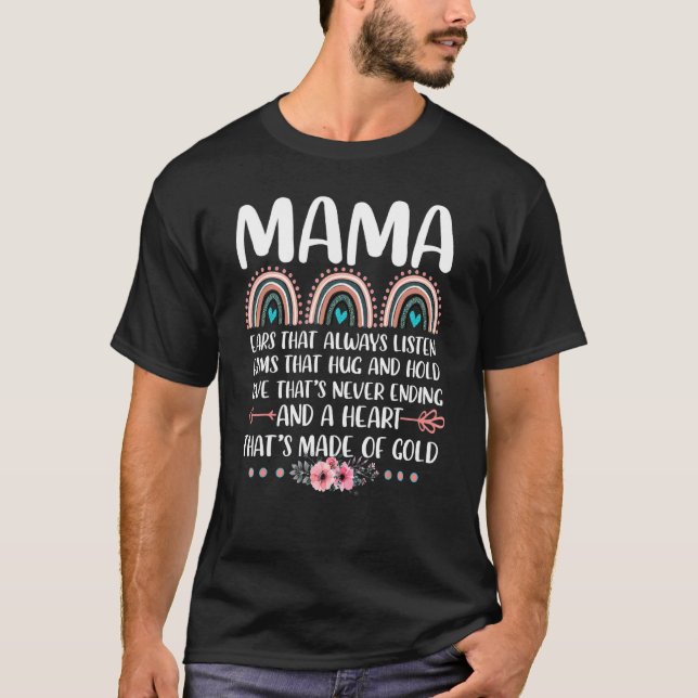 T-shirt Maman Oreille Toujours Écouter Le Bras Qui Serre E (Devant)