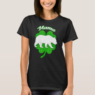 T-shirt Maman Ourson Clover Irlandais Lucky Funny Matching