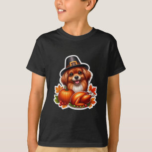 T-shirt Maman Papa amateur de chien jouet russe de Thanksg