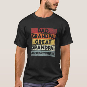 T-shirt Maman Papa Grand-Papa Grand Grand-Père Je Continue