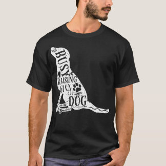 T-shirt Maman Papa Occupé Élever Mon Chien Propriétaire Fu