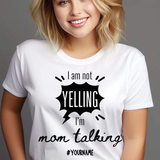 T-shirt Maman parle drôle mignon Mère Jour Cadeau (Add a name and make someone happy! )