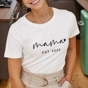 T-shirt Maman Personnalisée Année d'Établissement Mère Sim