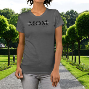 T-shirt Maman personnalisée avec les noms d'enfants Établi