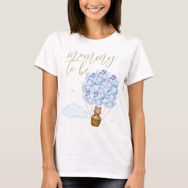 T-shirt Maman personnalisée pour être Teddy Bear Ballons B (Devant)