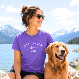 T-shirt Maman Personne Chien Violet