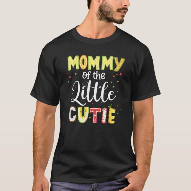 T-shirt Maman Petite Cutie Correspondant Famille Fruit D é (Devant)