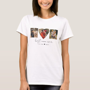 T-shirt Maman Photo Collage Coeur Photo Fête des Mères T-s