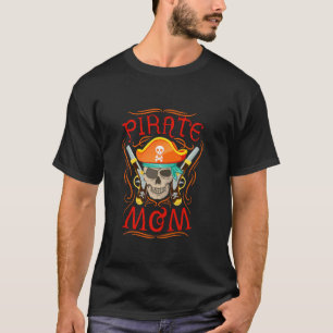 T-shirt Maman Pirate Drôle Vie de Boucanier Crâne Os Crois