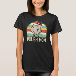 T-shirt Maman polonaise Élevage de poulets mignons Maman a